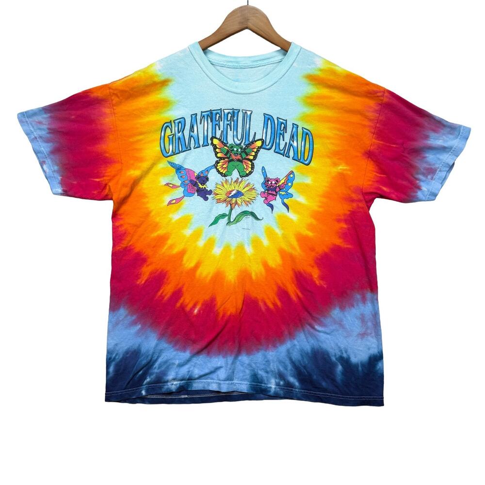 VTG Y2K 2000 The Grateful Dead Butterfly Bears Jam Band Co T-Shirt Tie Dye XL